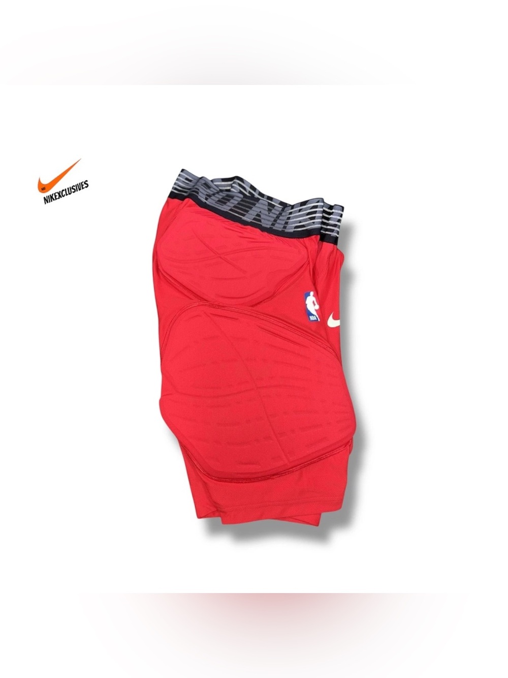 Nike Pro NBA Red Padded Athletic Basketball Shorts with Branded Waistband 881966